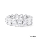 Platinum Oval Cut Diamond Eternity Band (7.65 ct)